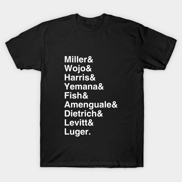 12th Precinct List T-Shirt by GloopTrekker